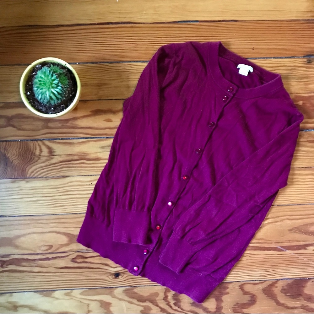 J.Crew mulberry cardigan